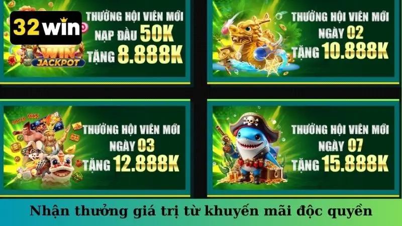Nhận thưởng giá trị từ khuyến mãi độc quyền