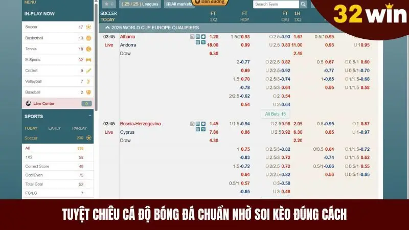 Chọn đúng cách soi kèo là tuyệt chiêu cá độ bóng đá của giới cao thủ