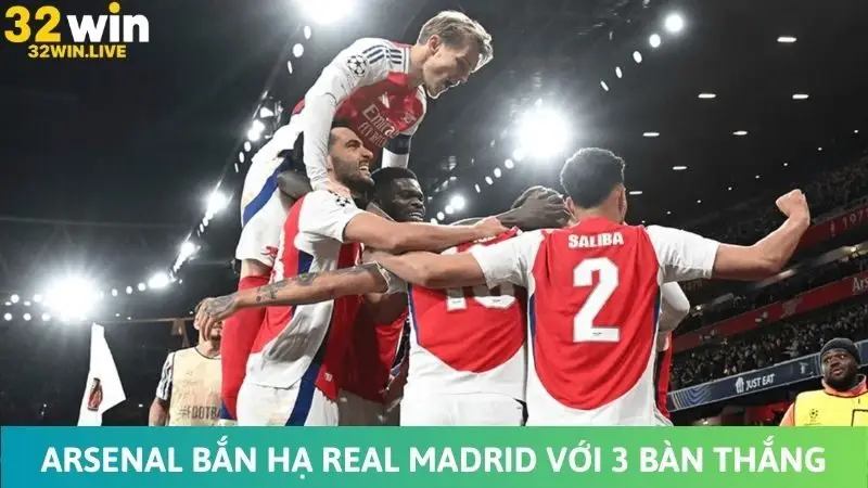 Arsenal bắn hạ Real Madrid với 3 bàn thắng