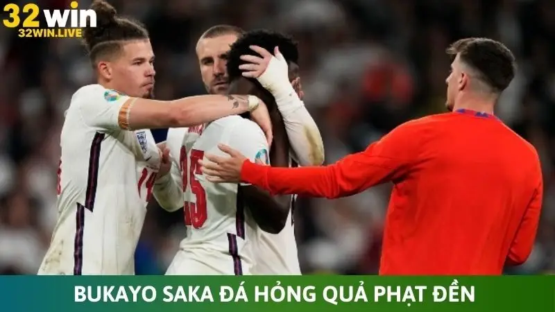 Cầu thủ Bukayo Saka đã đá hỏng quả phạt đền