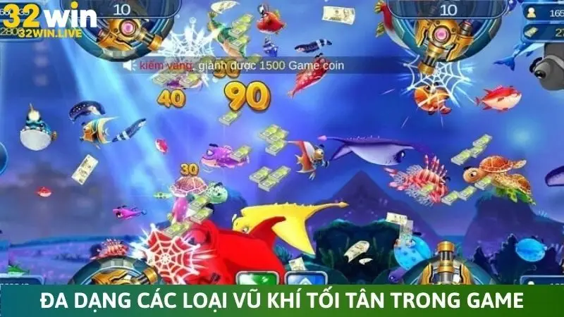 Đa dạng các loại vũ khí tối tân trong game