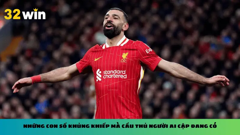 Những con số khủng khiếp mà cầu thủ người Ai Cập đang có