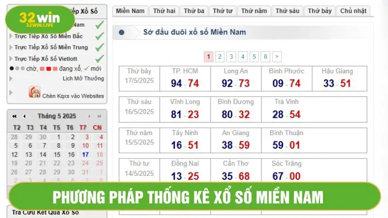 Thống kê XSMN đầu đuôi hiệu quả cao